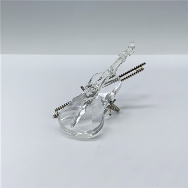 Swarovski Crystal Figurine, Violin with Bow Stand