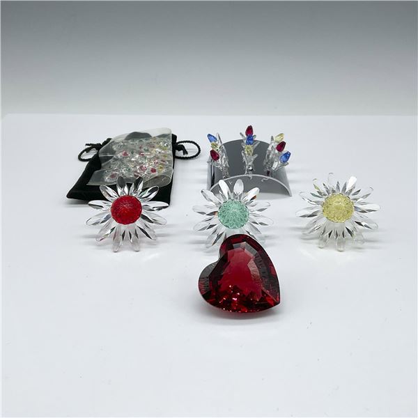 5pc Swarovski Crystal SCS Renewal Gifts, Hearts & Flowers
