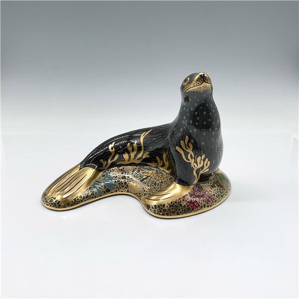 Royal Crown Derby Bone China Paperweights, Sea Lion