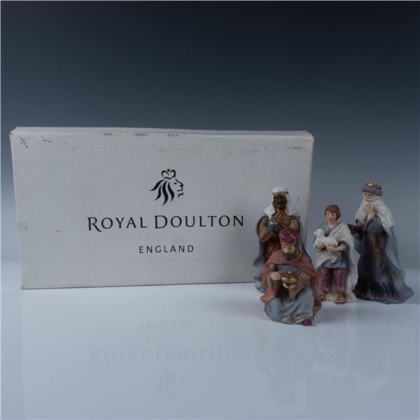 Holiday Traditions Nativity, Kings + Shepherd - Royal Doulton Figurines
