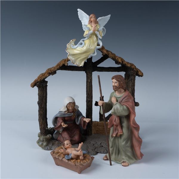 Royal Doulton Figural Nativity Set with Gold Accents - Royal Doulton Figurine