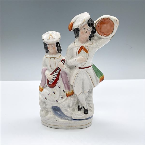 Antique Staffordshire Musicians Figurine