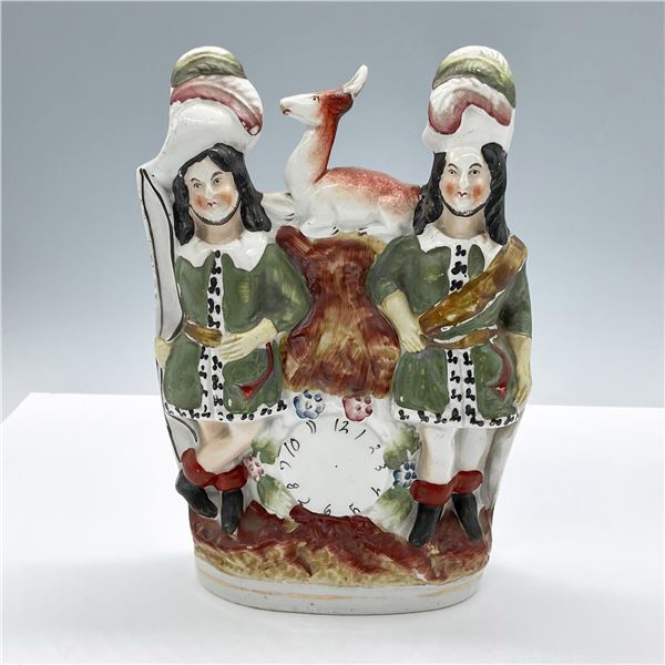 Antique Staffordshire Ceramic Figurine Group with Deer