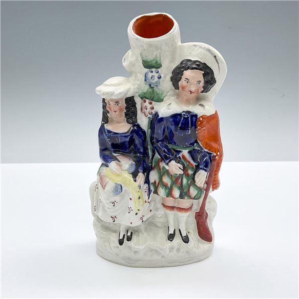 Antique Staffordshire Pottery Spill Vase