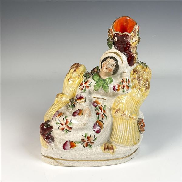 Antique Staffordshire Pottery Vase