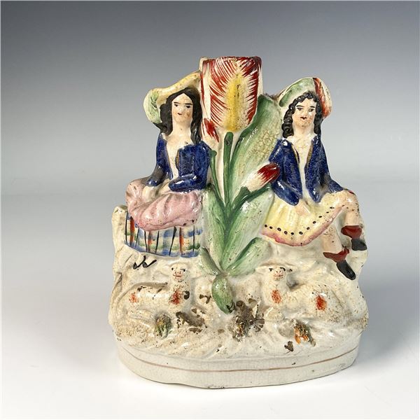 Antique Staffordshire Pottery Vase