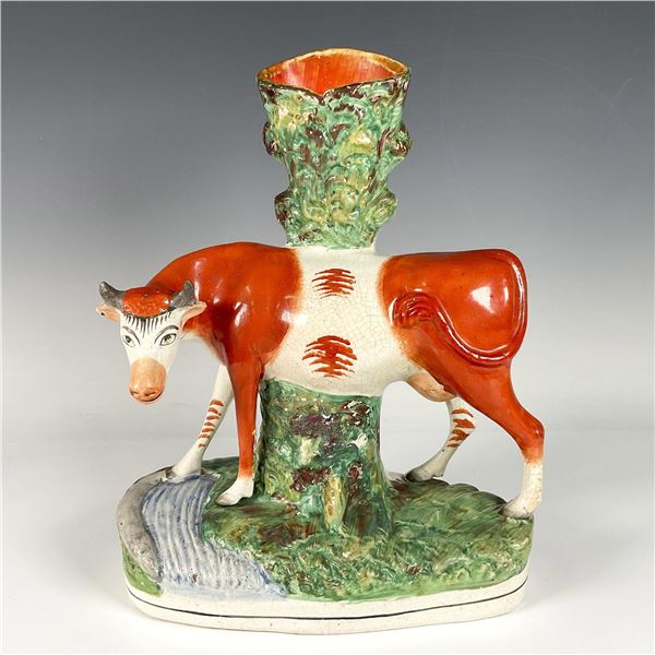 Antique Staffordshire Pottery Vase