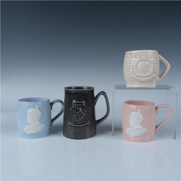 4pc British Royalty Commemorative Mugs