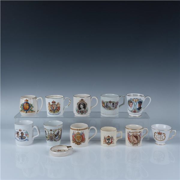 12pc British Royalty Commemorative Mugs