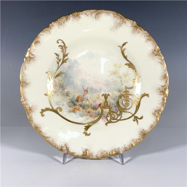 Royal Crown Derby Porcelain Plate, Rabbit in a Field
