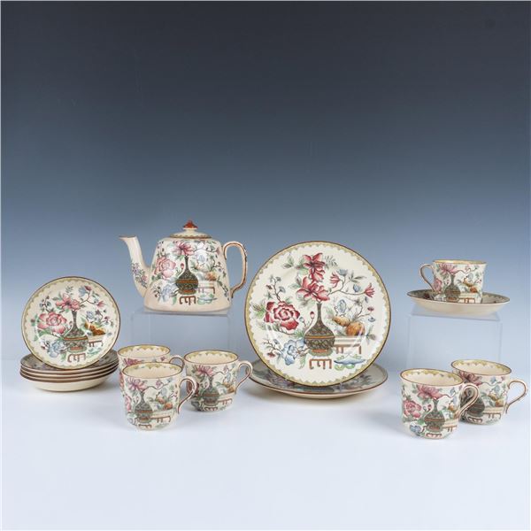 15pc Royal Doulton Bottle Japan Tea Set D3579