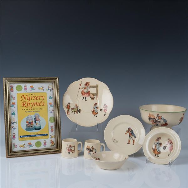 8pc Royal Doulton Tableware, The Nursery Rhymes Collection
