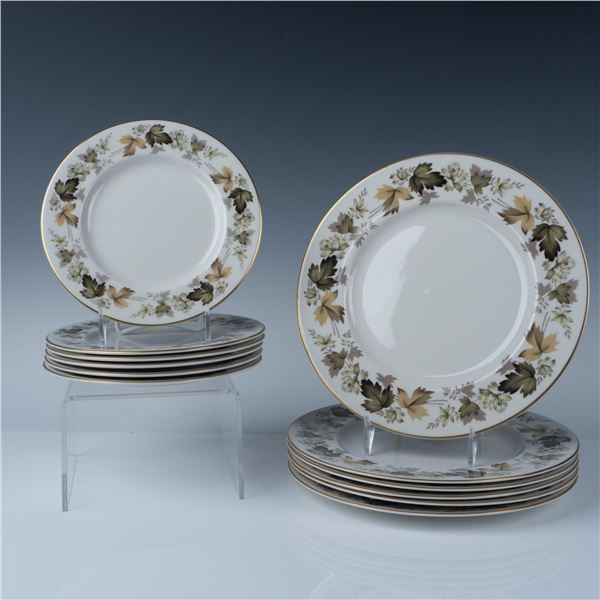12pc Royal Doulton Fine China Plates, Larchmont