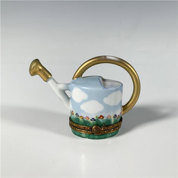 Rochard Limoges Porcelain Decorative Box, Watering Pot
