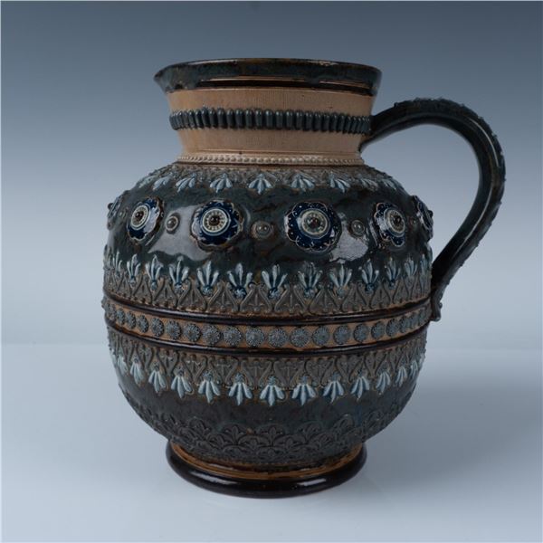 Doulton Lambeth Blue Stoneware Pitcher