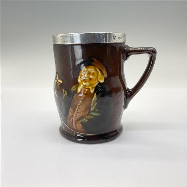 Royal Doulton Kingsware Tankard, John Barleycorn Silver Rim