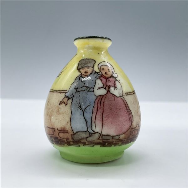 Royal Doulton Series Ware Miniature Vase, Dutch Boy & Girl
