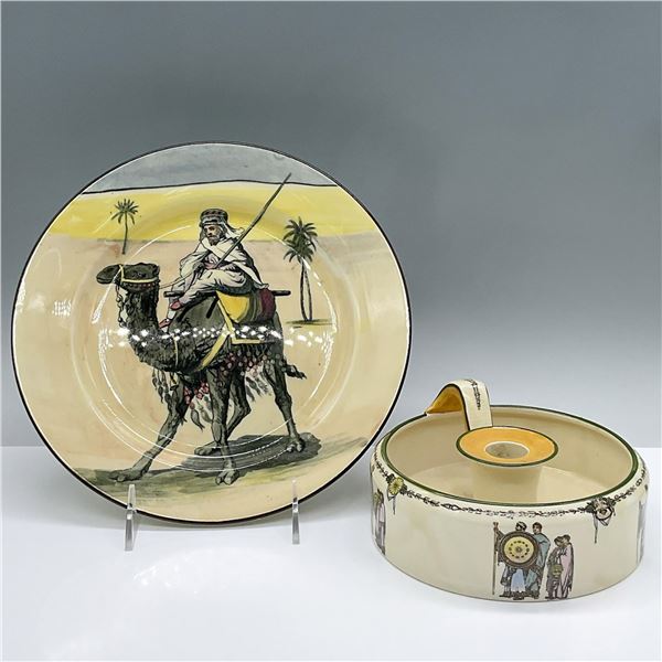 2pc Royal Doulton Porcelain Tableware, D3192 + D3302