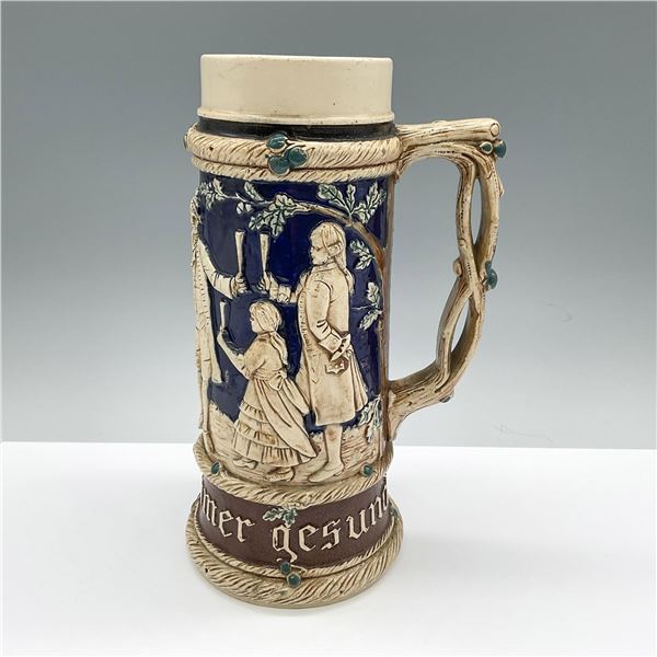 German Pottery Extra Large Motto Beer Stein
