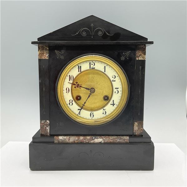Antique Victorian Slate Mantel Clock