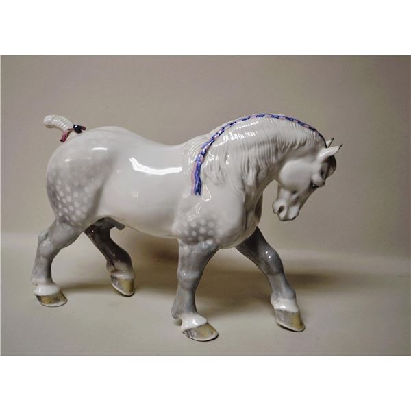 Boehm Porcelain Percheron Stallion Sculpture, 1950, Rare