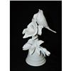 Image 4 : Boehm Porcelain Yellow-Throated Warbler on Crimson -Eye Mallow Bird Sculpture, White Model Prototype