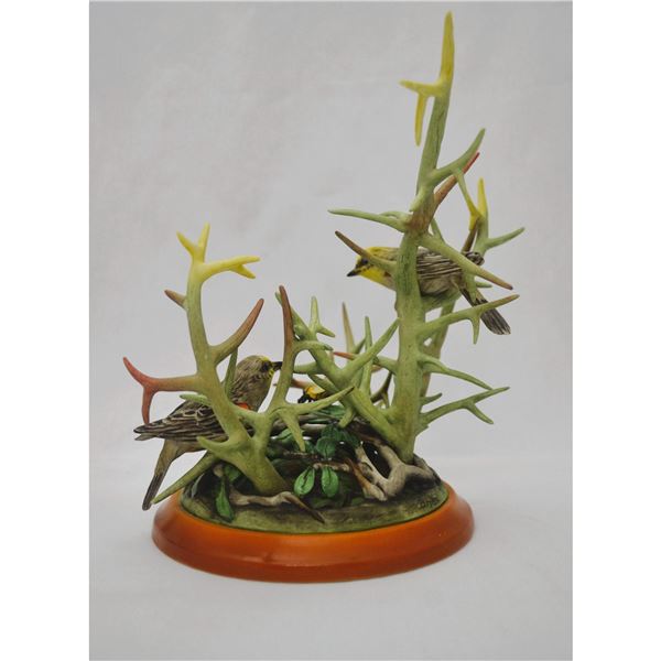 Boehm Porcelain Verdins W/Stewart Crucifixion-Thorn, 1969, Rare