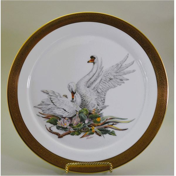 Boehm Porcelain Mute Swan Bird of Peace Plate, LE, 1972