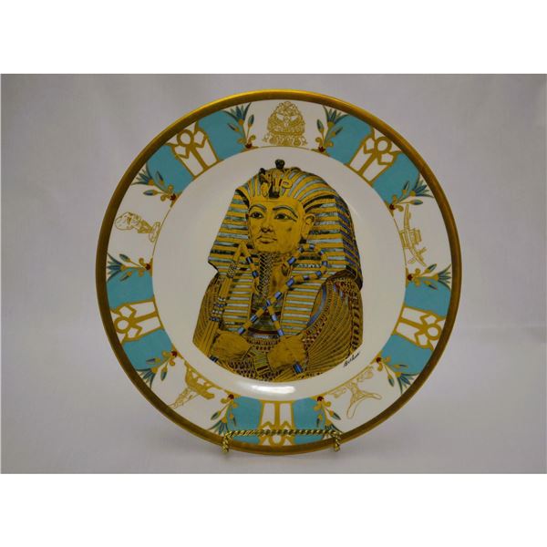 Boehm Porcelain The Treasures of Tutankhamun Plate, Egypt Salutes the USA Exhibition, 1976-79