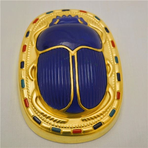 Boehm Porcelain Scarab Paperweight, The Treasures of Tutankhamun Collection, 1977