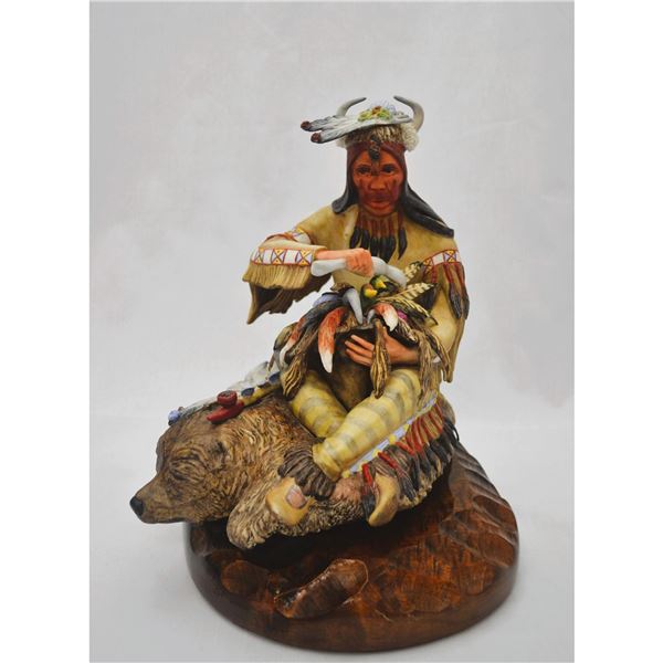 Cybis Porcelain Blackfeet Beaverhead Medicine Man Sculpture, 1969