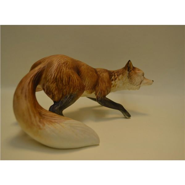 Cybis Porcelain Fox Sculpture, 1963, Early and Rare