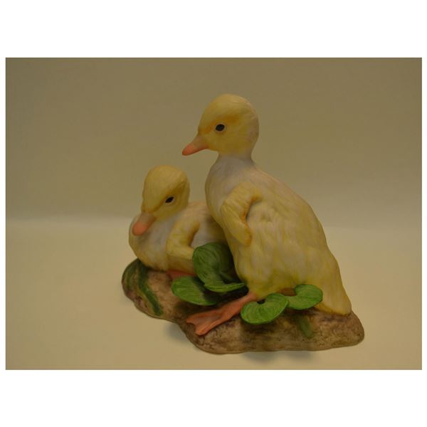 Cybis Porcelain Ducklings "Buttercup and Daffodil," Sculpture, 1977