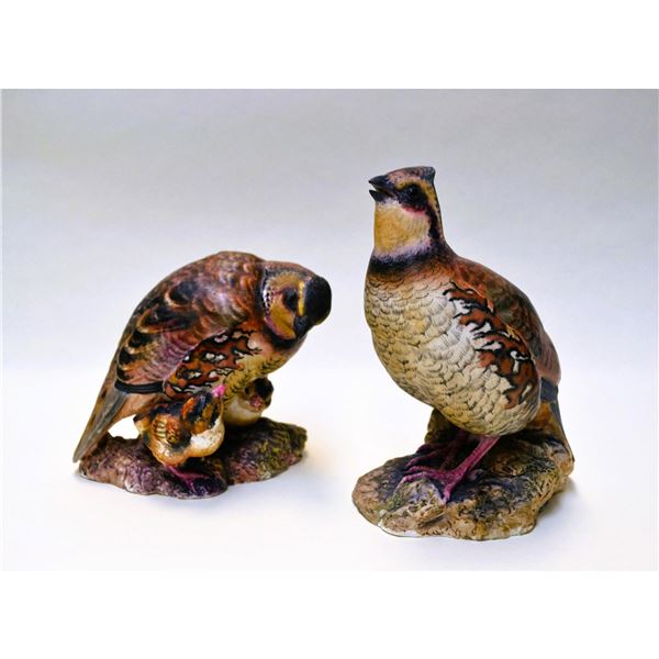Royal Worcester Porcelain Dorothy Doughty Bob White Quail, Pair, Rare, 1940, Limited to 22 only