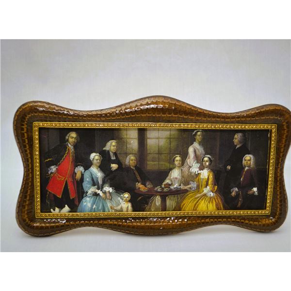 Jay Strongwater Vintage Art Deco Amber Frame W/Swarovski Crystals, Block Signed