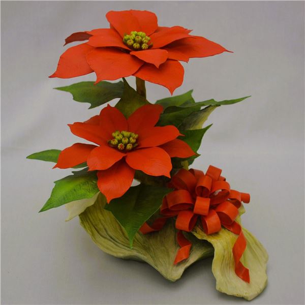 Connoisseur Porcelain Poinsettia Centerpiece