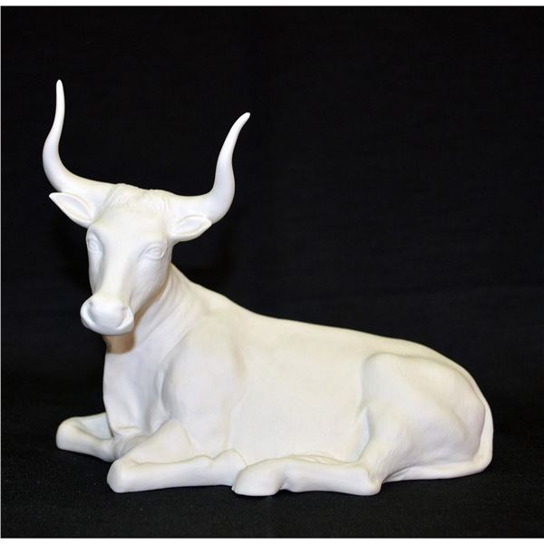 Boehm Porcelain Ox Sculpture, The Spirit of Bethlehem Nativity, 1983