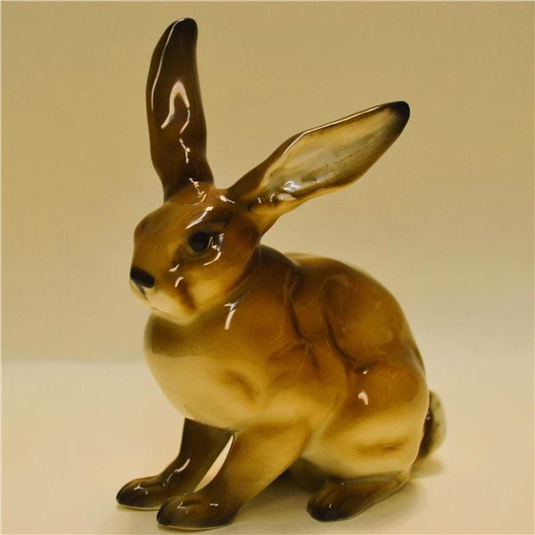Hutschenreuther Porcelain Rabbit, Sitting, Sculpture, Vintage