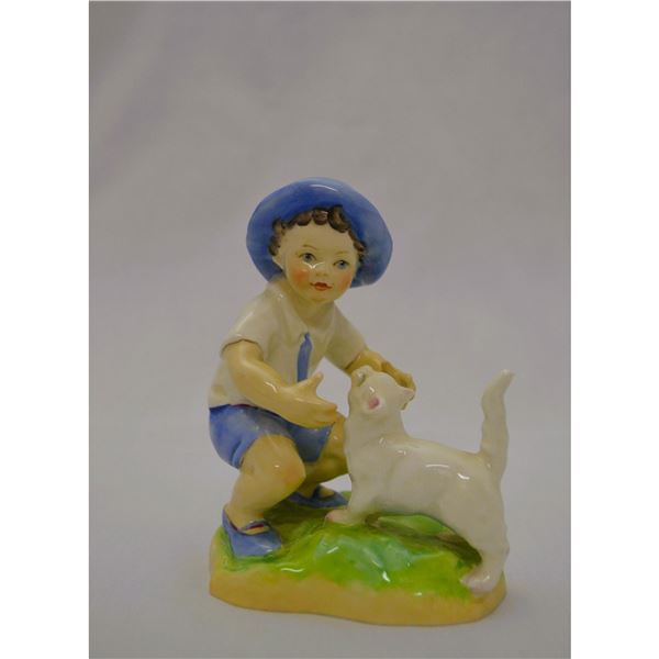 Royal Worcester Porcelain September Child Figurine By F. G.Doughty, 1958