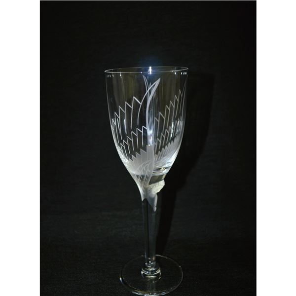 Lalique Crystal Champagne Flute, Vintage
