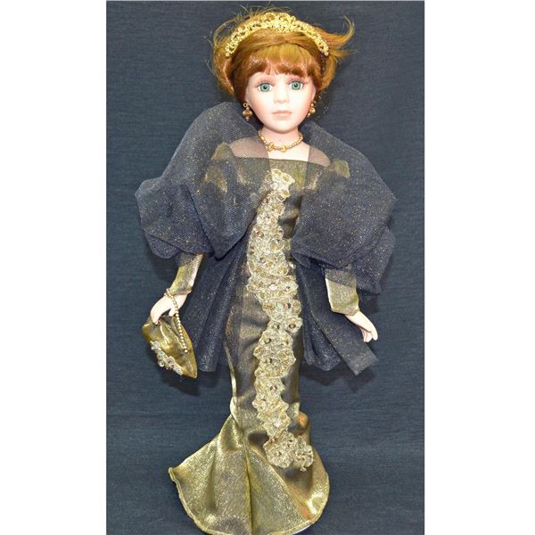 Vintage DanDee Collector's Choice Porcelain Fashion Doll W/Stand