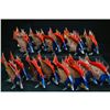 Image 1 : 16Pc Murano Art Glass Multi-Color Tropical Red and Blue Fish Collection, 1980