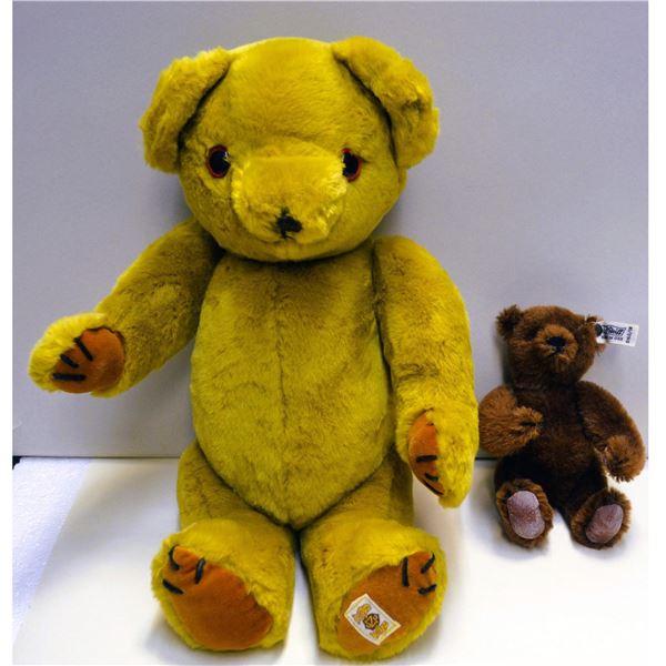2Pc Steiff Brown Bear & A. Nisbet Bear, Ltd. Ed., Soft Sculptures