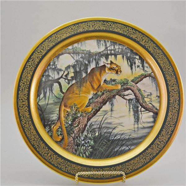 PICKARD CHINA AMERICAN PANTHER CHARGER PLATE, 1978