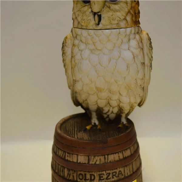Old Ezra Owl Decanter Bottled by Ezra Brooks Distilling Co. Kentucky Straight