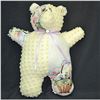 Image 1 : Embroidered Soft Sculpture Decorative Bear, 14"H