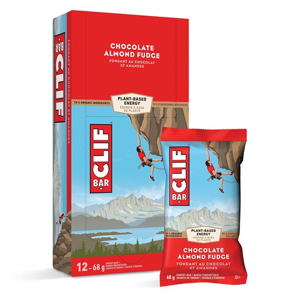 NEW REPACKED 12 X 68G CLIF BAR CHOCOLATE ALMOND