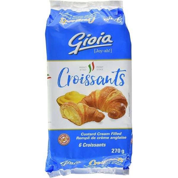 NEW 270G GIOIA CROISSANTS CUSTARD CREAM FILLED