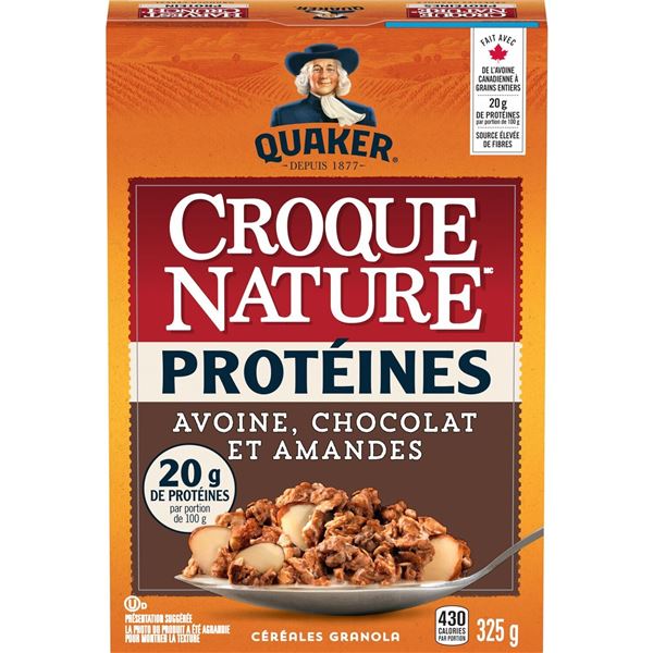 NEW 2 X 325G QUAKER HARVEST CRUNCH PROTEIN