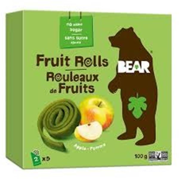 NEW 4 X 100G FRUIT ROLLS BEAR APPLE